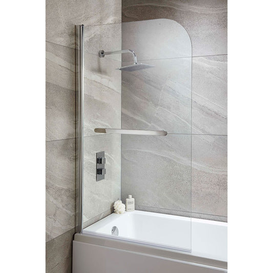 Elegant Haven Brora 800mm Round Profile Over-bath Shower Screen
