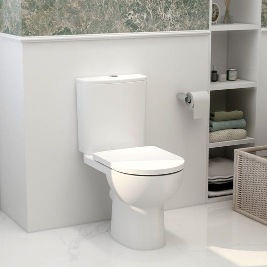 Ivan rimless short projection open back close coupled pan & cistern