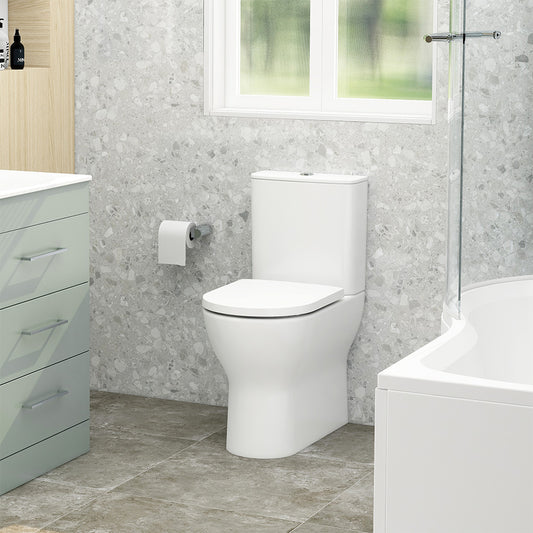 Ronda close coupled closed back pan & cistern
