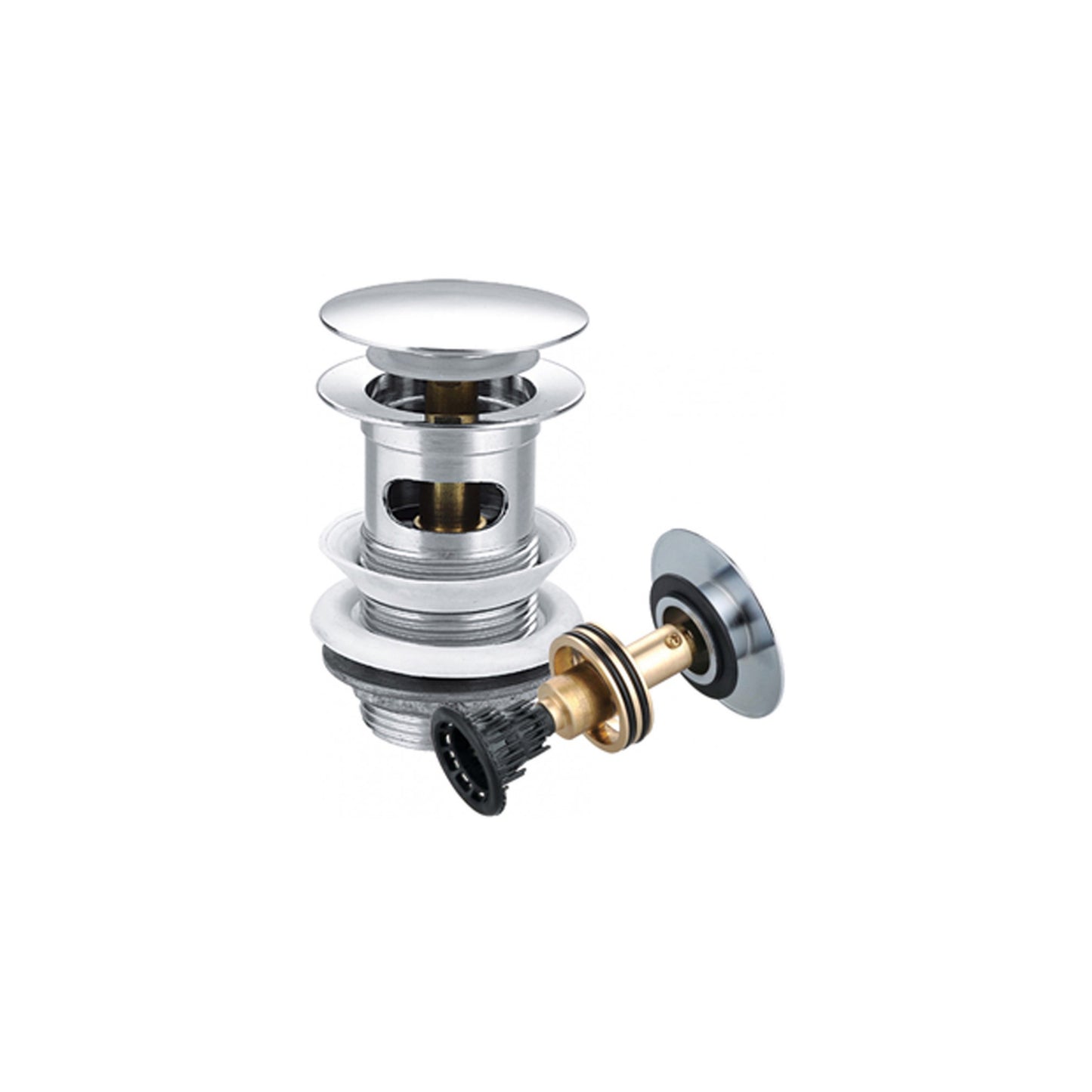 basin clicker waste with removable hair catch slotted