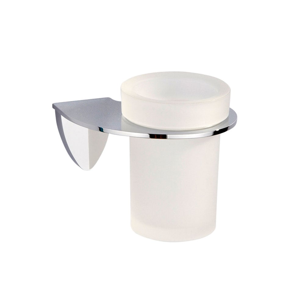Charvil Chrome Glass Tumbler and Holder
