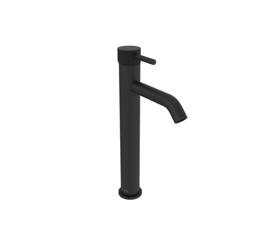COS tall basin mixer with knurled handle