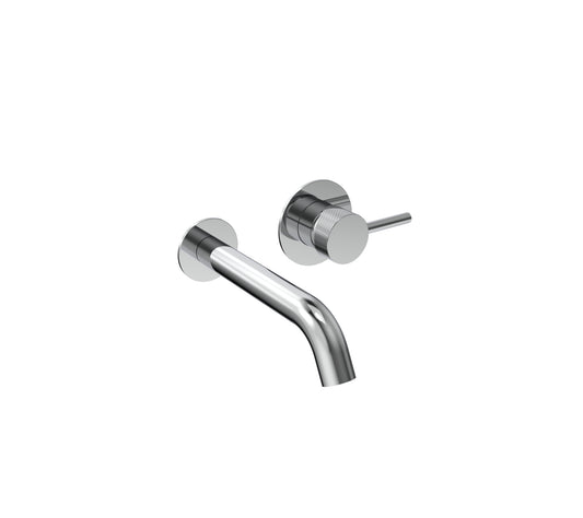 COS wall mounted 2 plate basin mixer with knurled handle