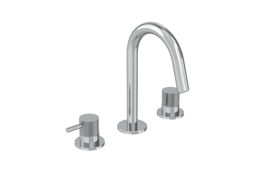 COS 3 Tap Hole Deck mounted Basin Mixer KIT - w/ Knurled handle
