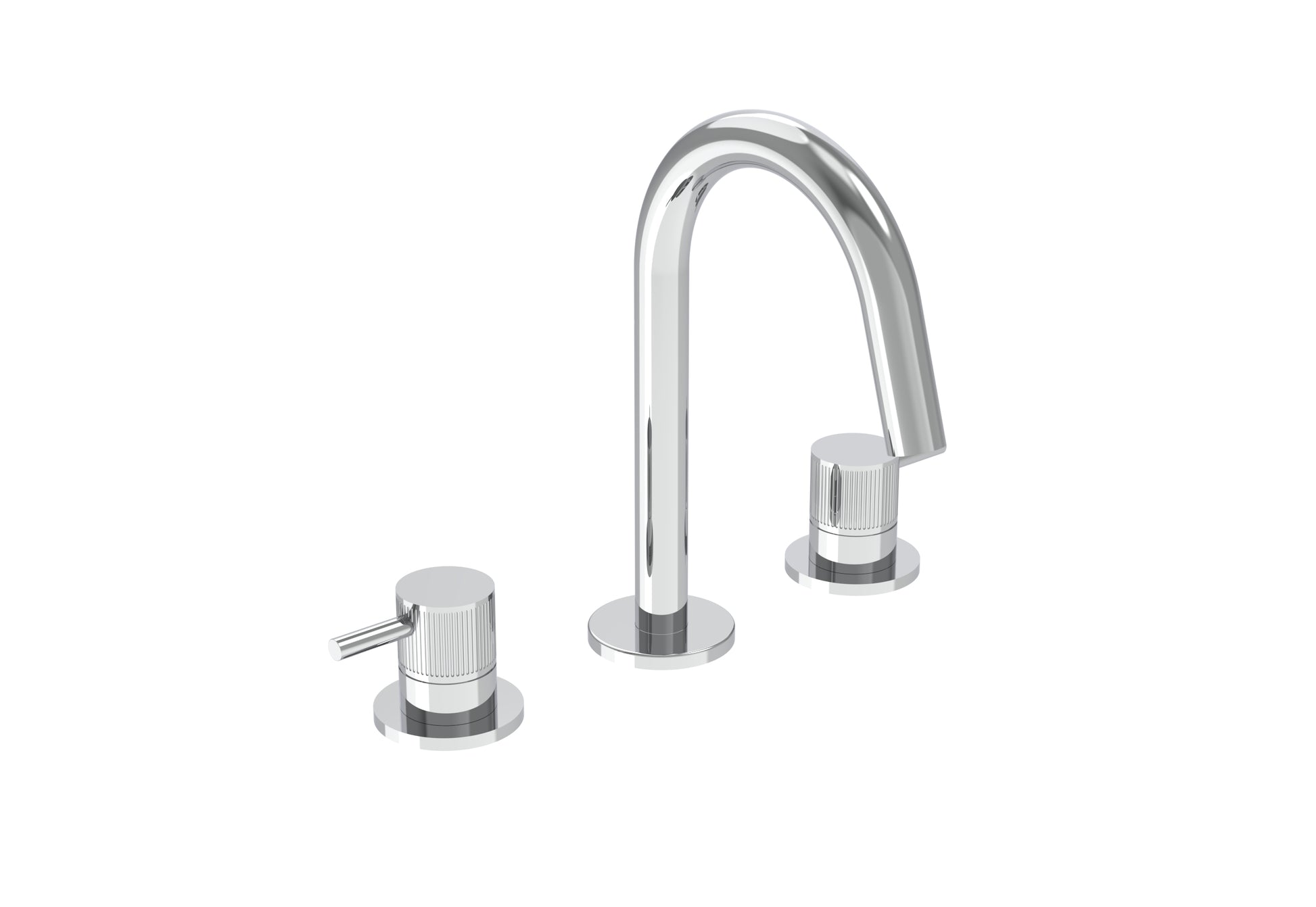 COS 3 Tap Hole Deck mounted Basin Mixer KIT - w/ Fluted handle