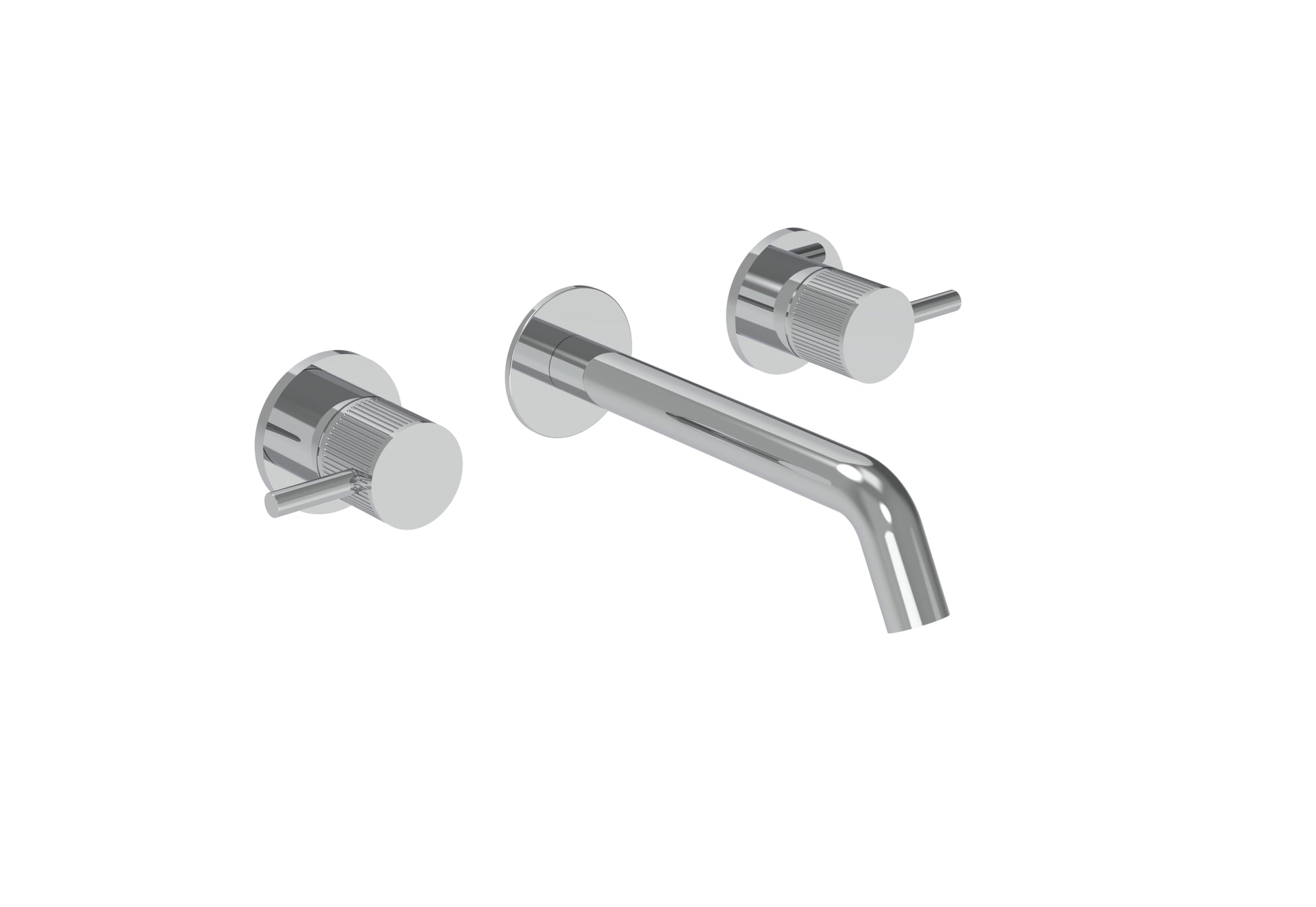 COS 3 Tap Hole Wall mounted Basin Mixer KIT - w/ Classic spout (170mm) w/ Fluted handle
