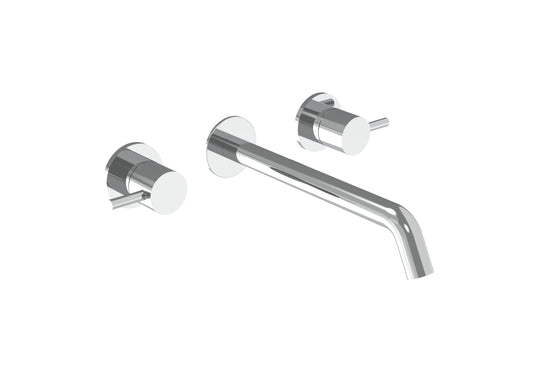 COS 3 Tap Hole Wall mounted Basin Mixer KIT - w/ Long spout (220mm) w/ Classic handle