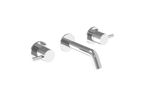COS 3 Tap Hole Wall mounted Basin Mixer KIT - w/ Short spout (130mm) w/ Classic handle