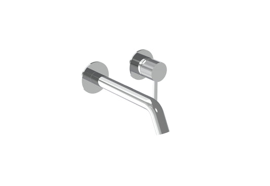 COS 2 Plate Wall mounted Basin Mixer KIT - w/ Classic spout (170mm) w/ Knurled handle