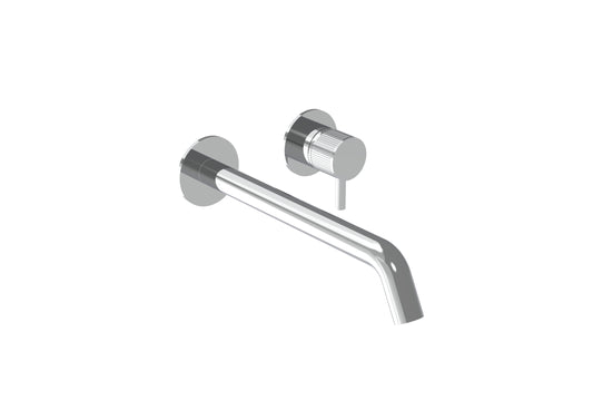 COS 2 Plate Wall mounted Basin Mixer KIT - w/ Long spout (220mm) w/ Fluted handle