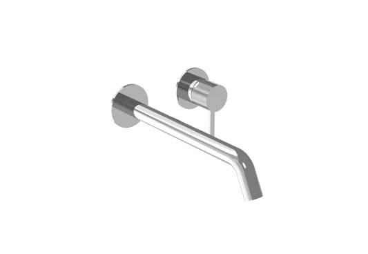 COS 2 Plate Wall mounted Basin Mixer KIT - w/ Long spout (220mm) w/ Knurled handle
