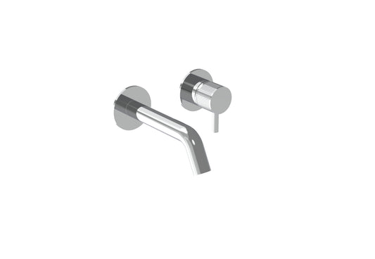 COS 2 Plate Wall mounted Basin Mixer KIT - w/ Short spout (130mm) w/ Fluted handle