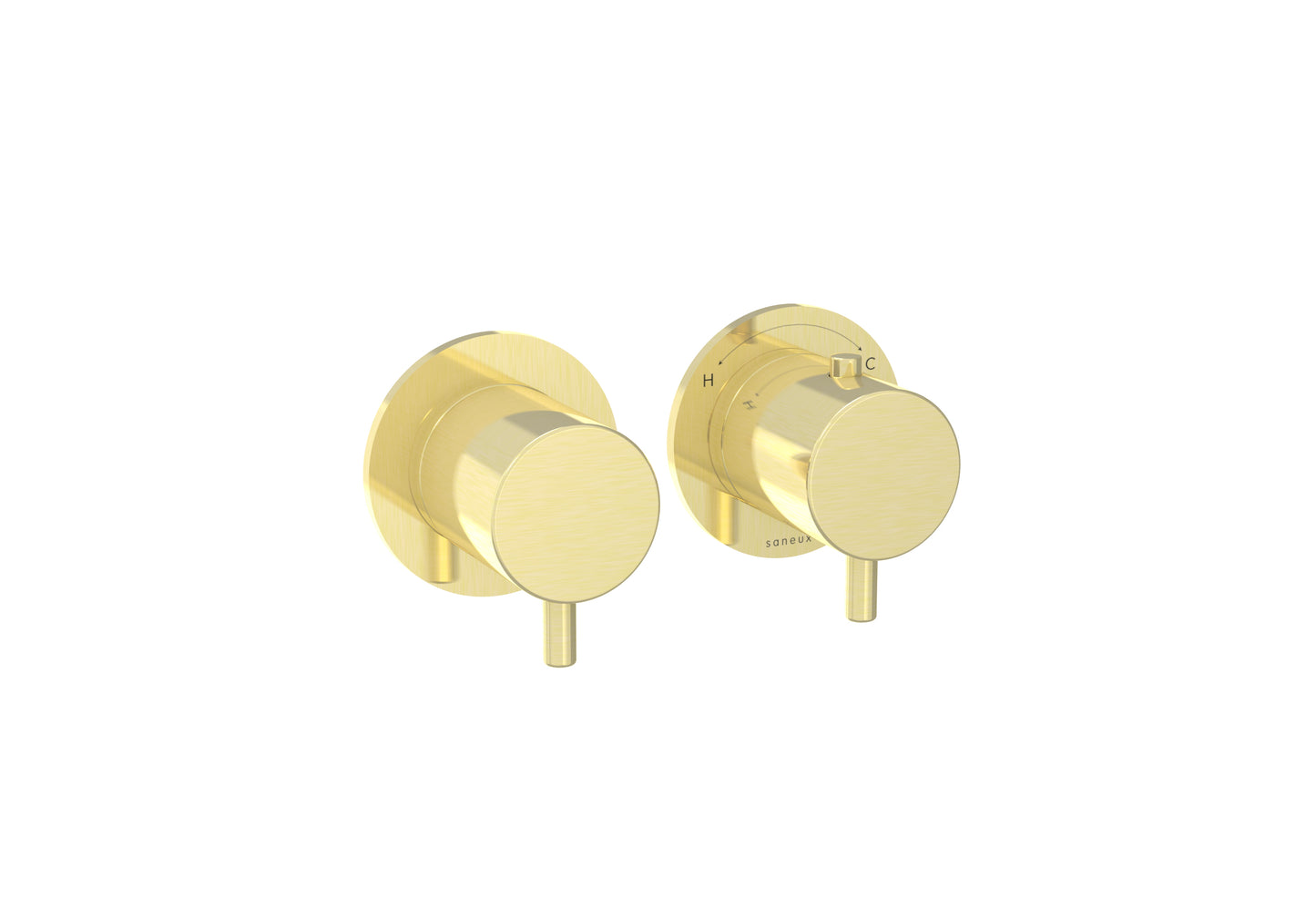 COS 2 Way Thermostatic Shower RING Valve KIT - w/ Classic Handle - Portrait & Landscape