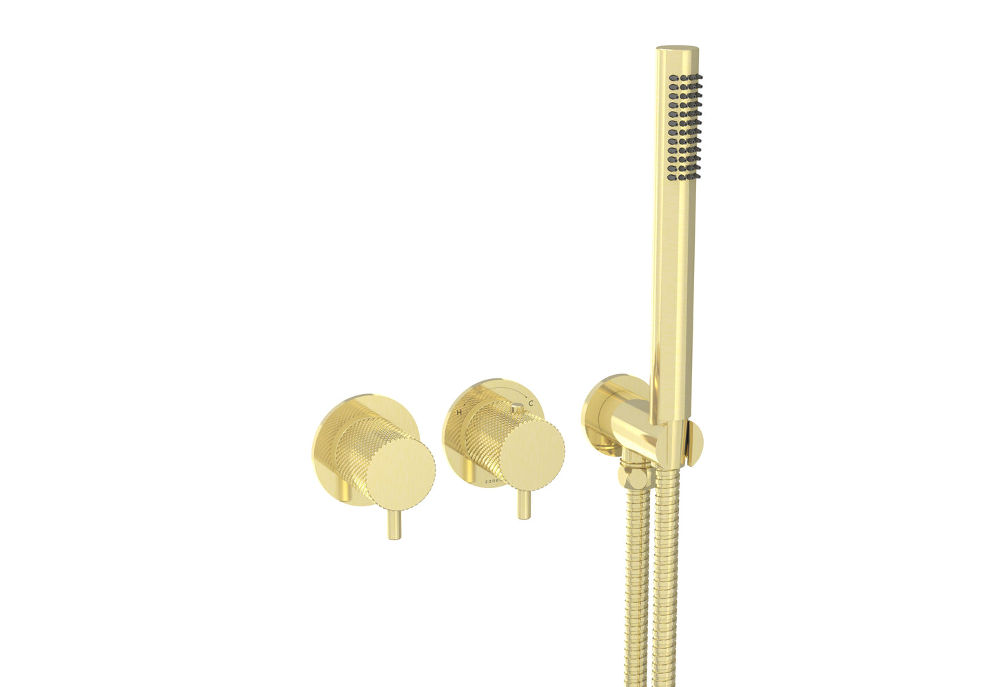 COS 2 Way Thermostatic Shower RING Valve KIT - w/ Knurled Handle & HANDSET - Portrait & Landscape