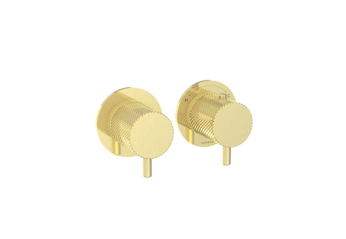 COS 2 Way Thermostatic Shower RING Valve KIT - w/ Knurled Handle - Portrait & Landscape