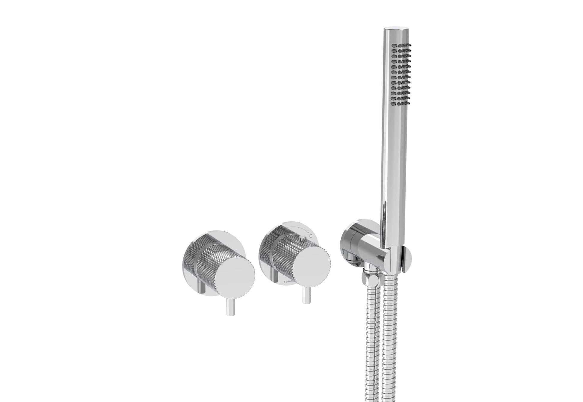 COS 2 Way Thermostatic Shower RING Valve KIT - w/ Knurled Handle & HANDSET - Portrait & Landscape