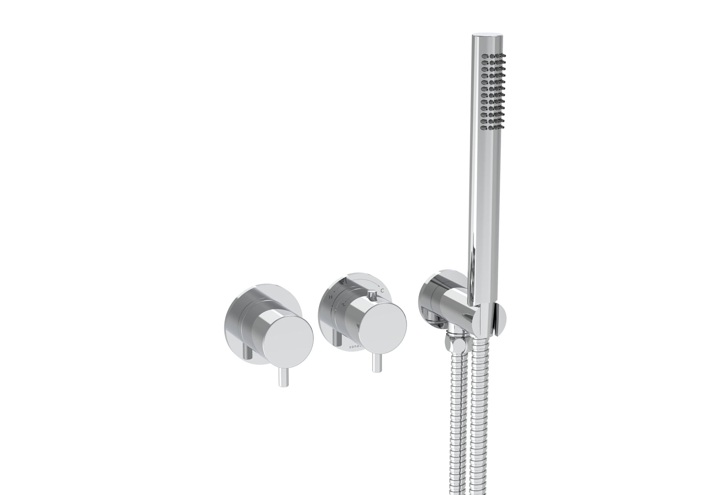 COS 2 Way Thermostatic Shower RING Valve KIT - w/ Classic Handle & HANDSET - Portrait & Landscape
