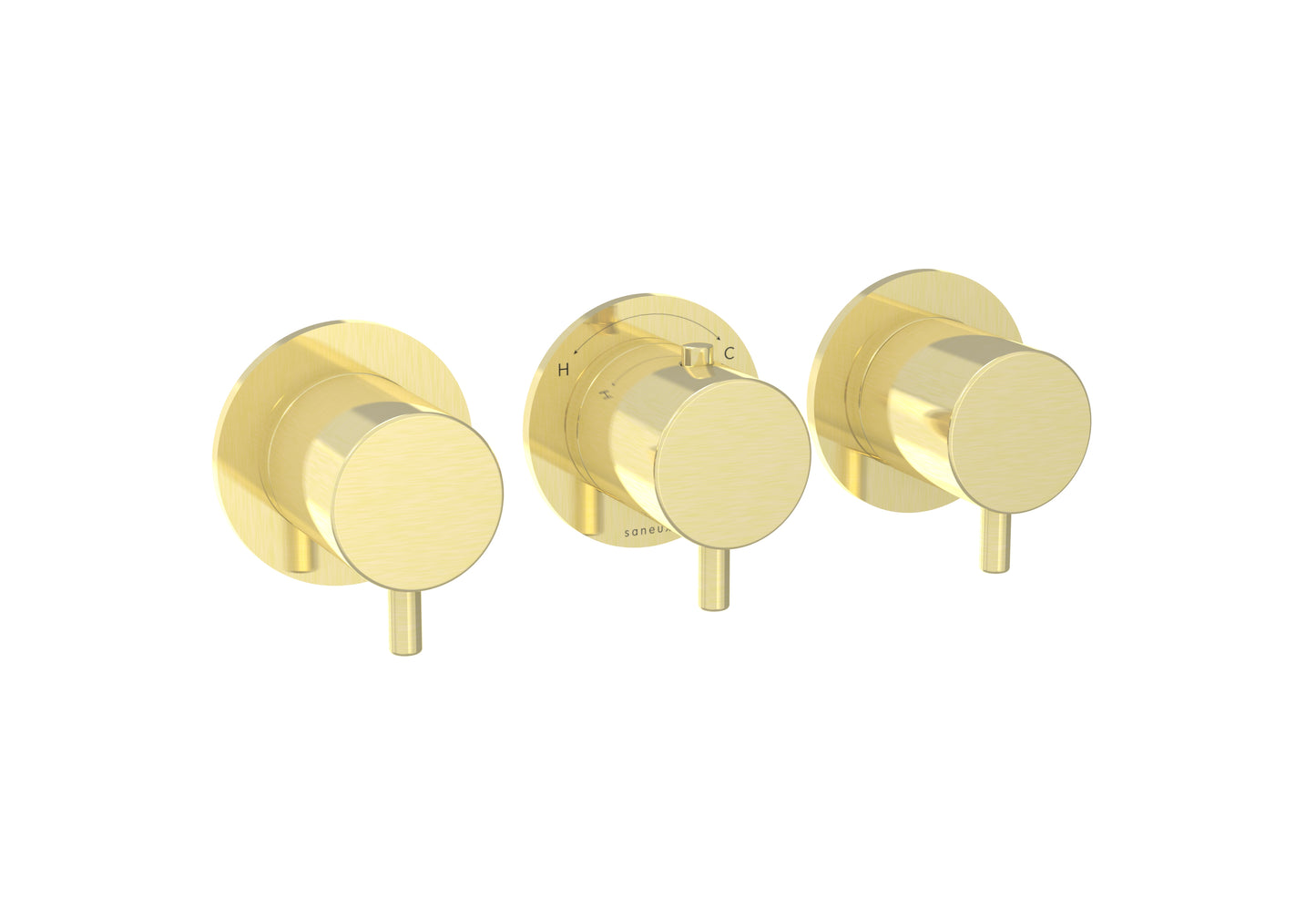 COS 3 Way Thermostatic Shower RING Valve KIT - w/ Classic Handle - Portrait & Landscape