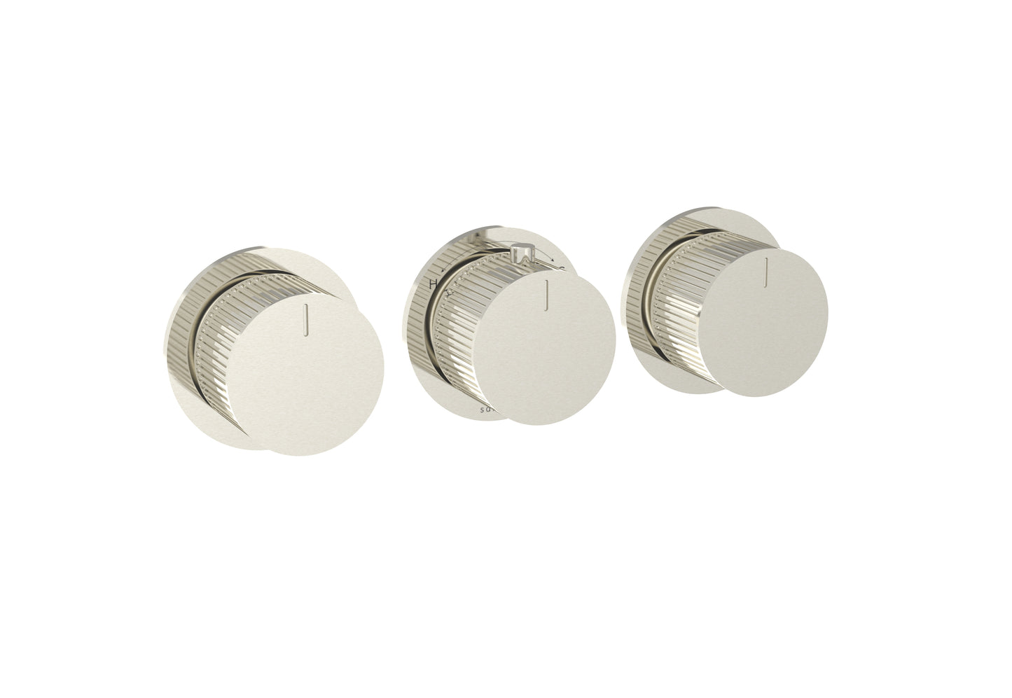COS 3 Way Thermostatic Shower RING Valve KIT - w/ Fluted Handle - Portrait & Landscape