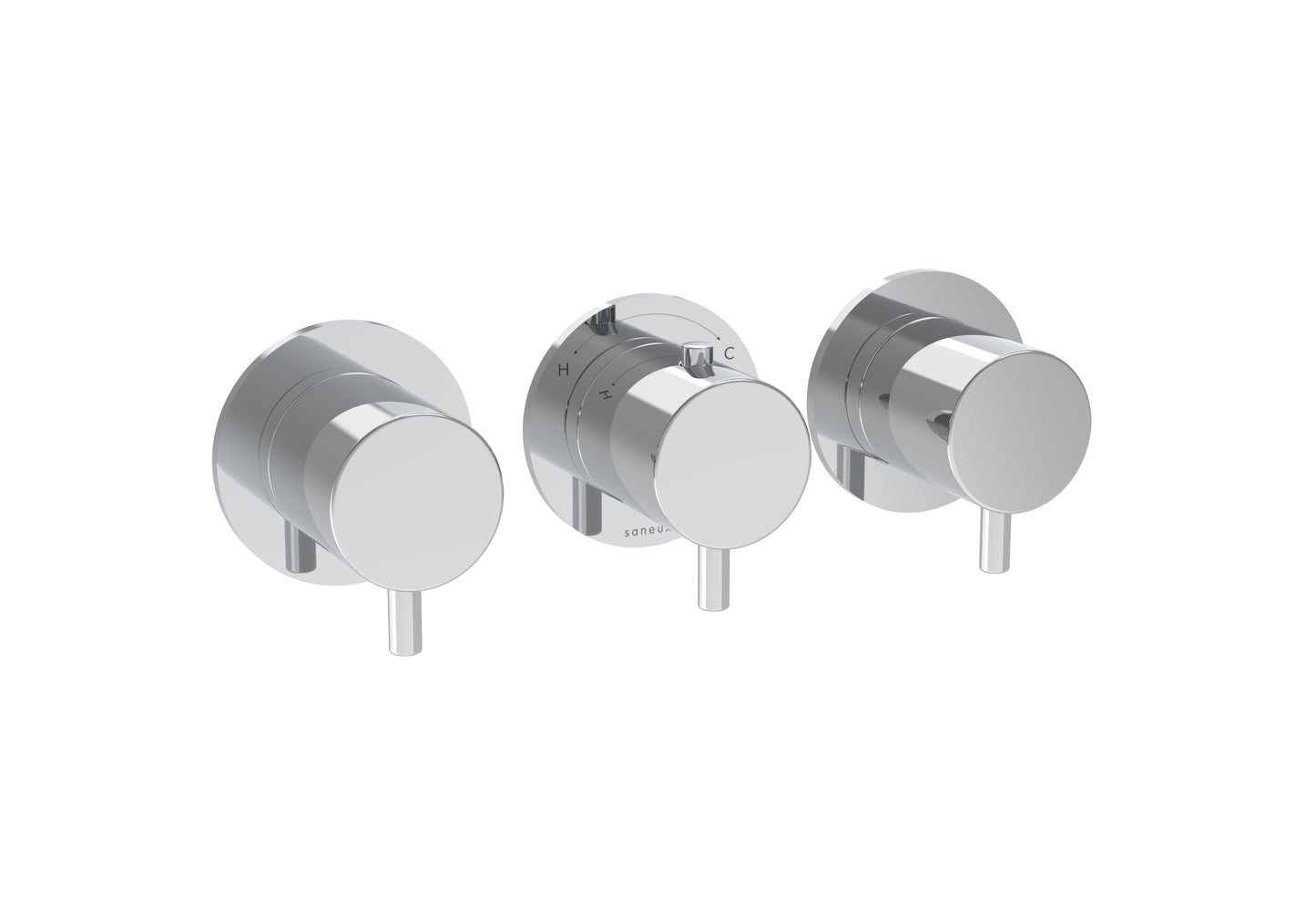 COS 3 Way Thermostatic Shower RING Valve KIT - w/ Classic Handle - Portrait & Landscape