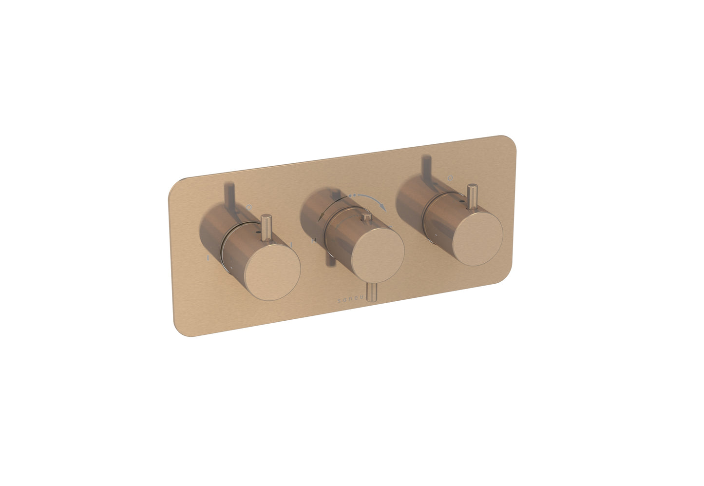 COS 2 Way 3 Handle Thermostatic Shower Valve KIT - w/ Classic Handle - Landscape