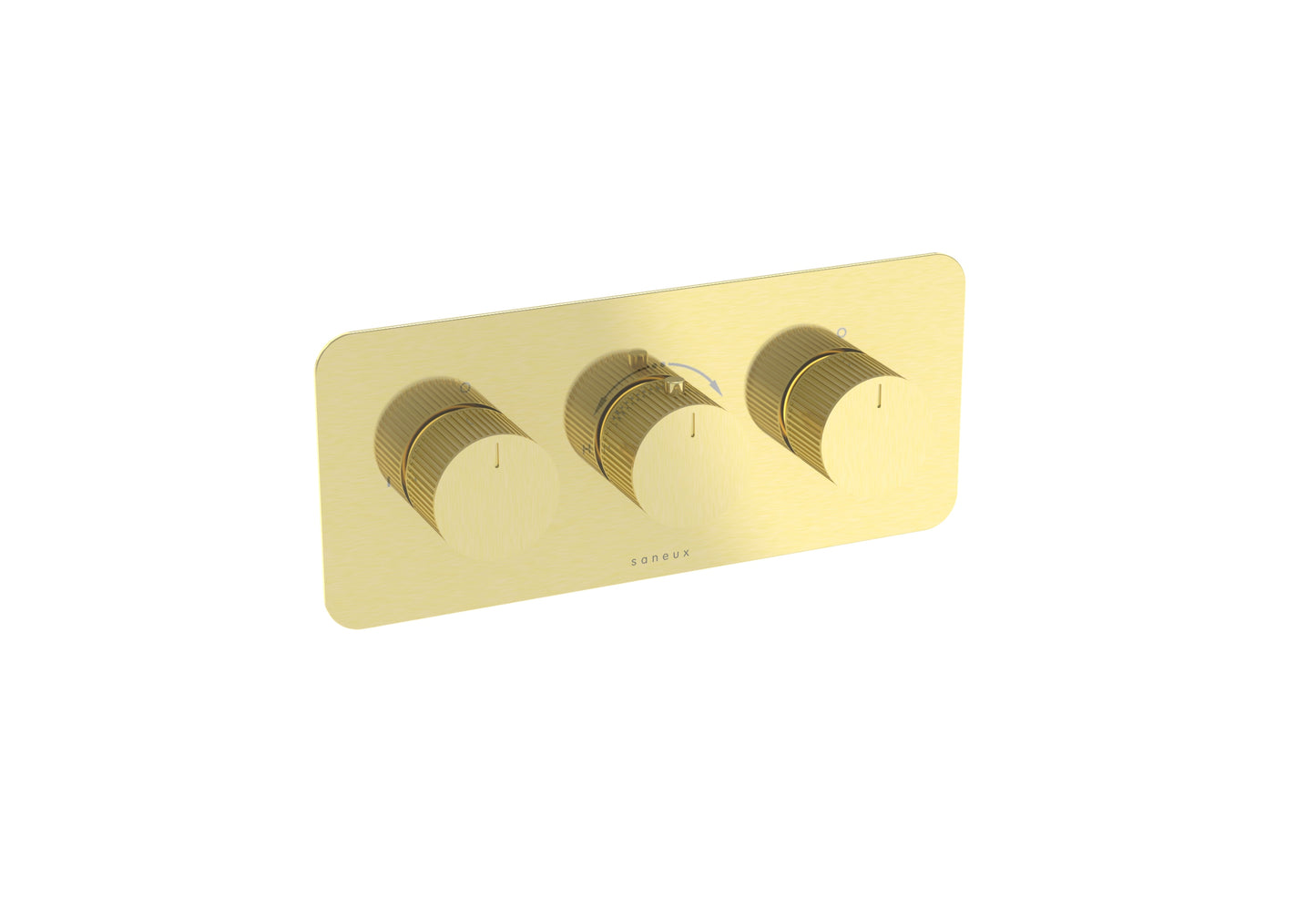 COS 3 Way Thermostatic Shower Valve KIT - w/ Fluted Handle - Landscape