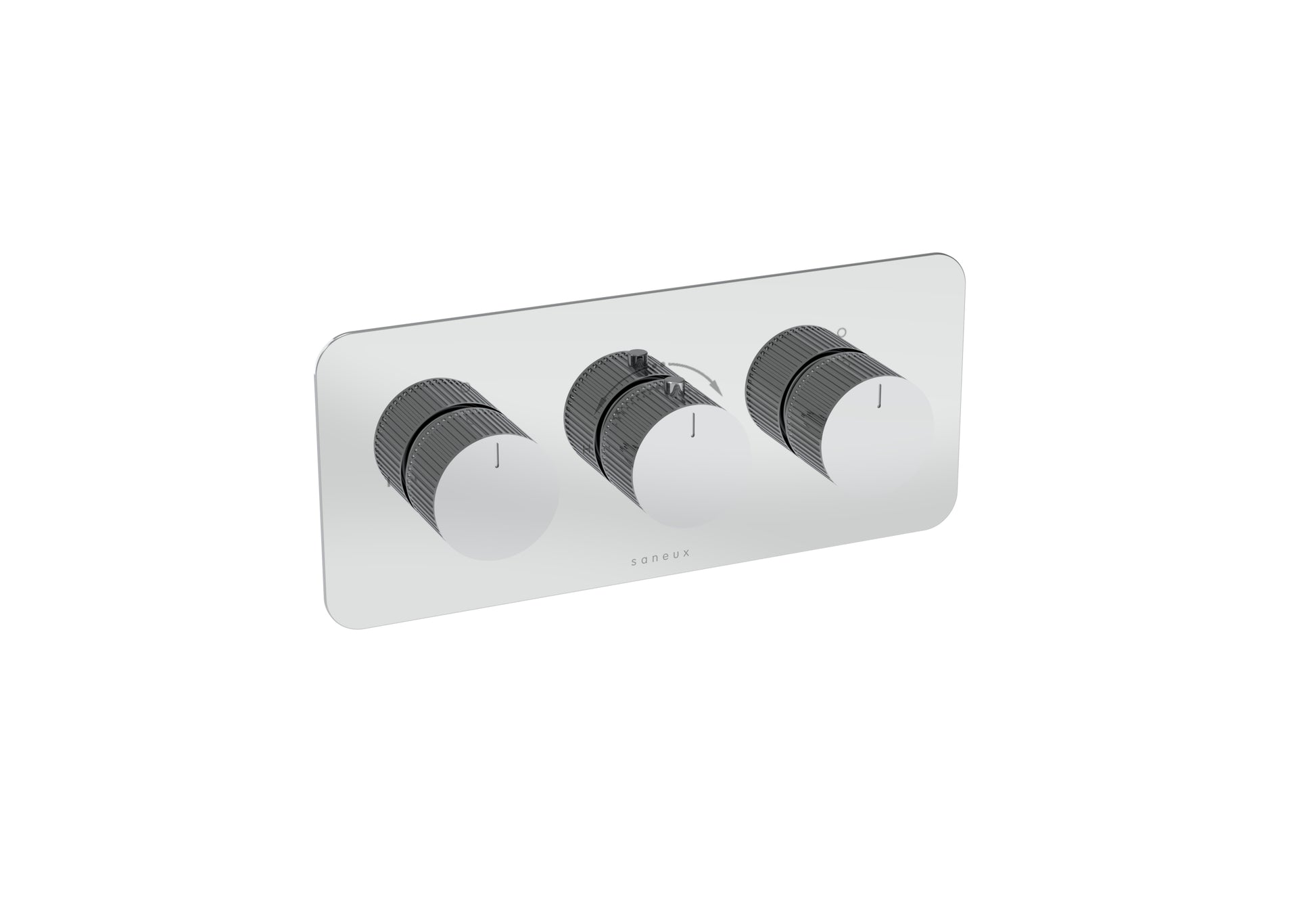 COS 3 Way Thermostatic Shower Valve KIT - w/ Fluted Handle - Landscape