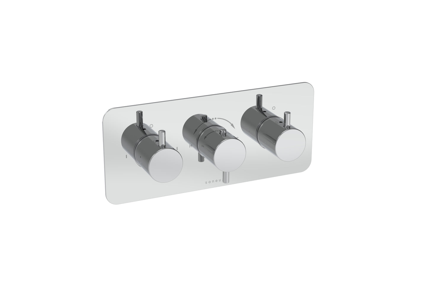 COS 2 Way 3 Handle Thermostatic Shower Valve KIT - w/ Classic Handle - Landscape