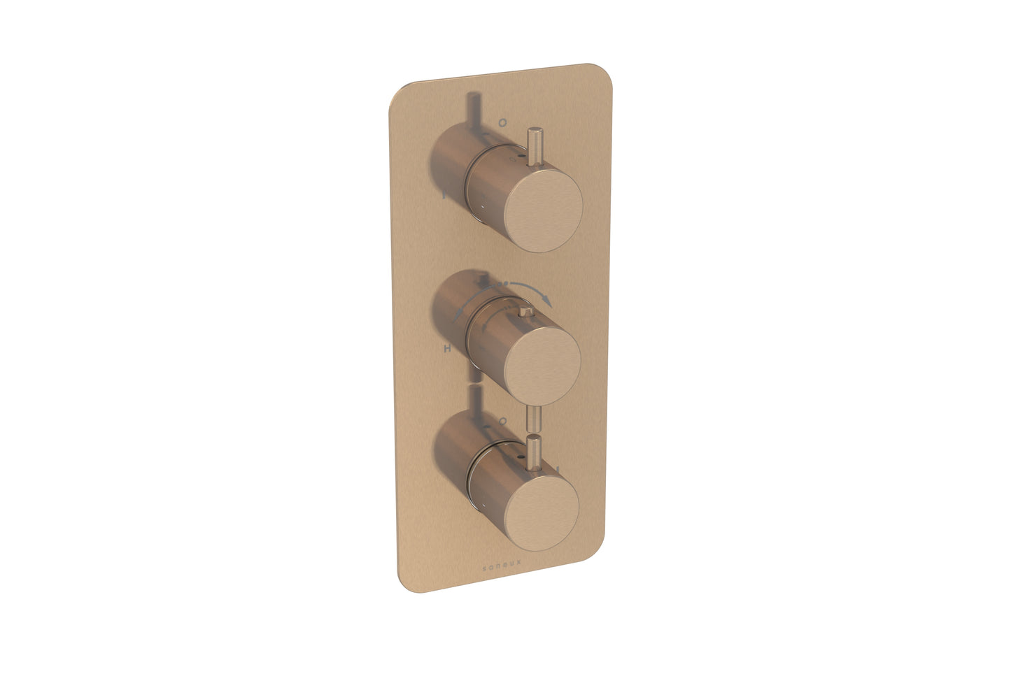 COS 3 Way Thermostatic Shower Valve KIT - w/ Classic Handle - Portrait