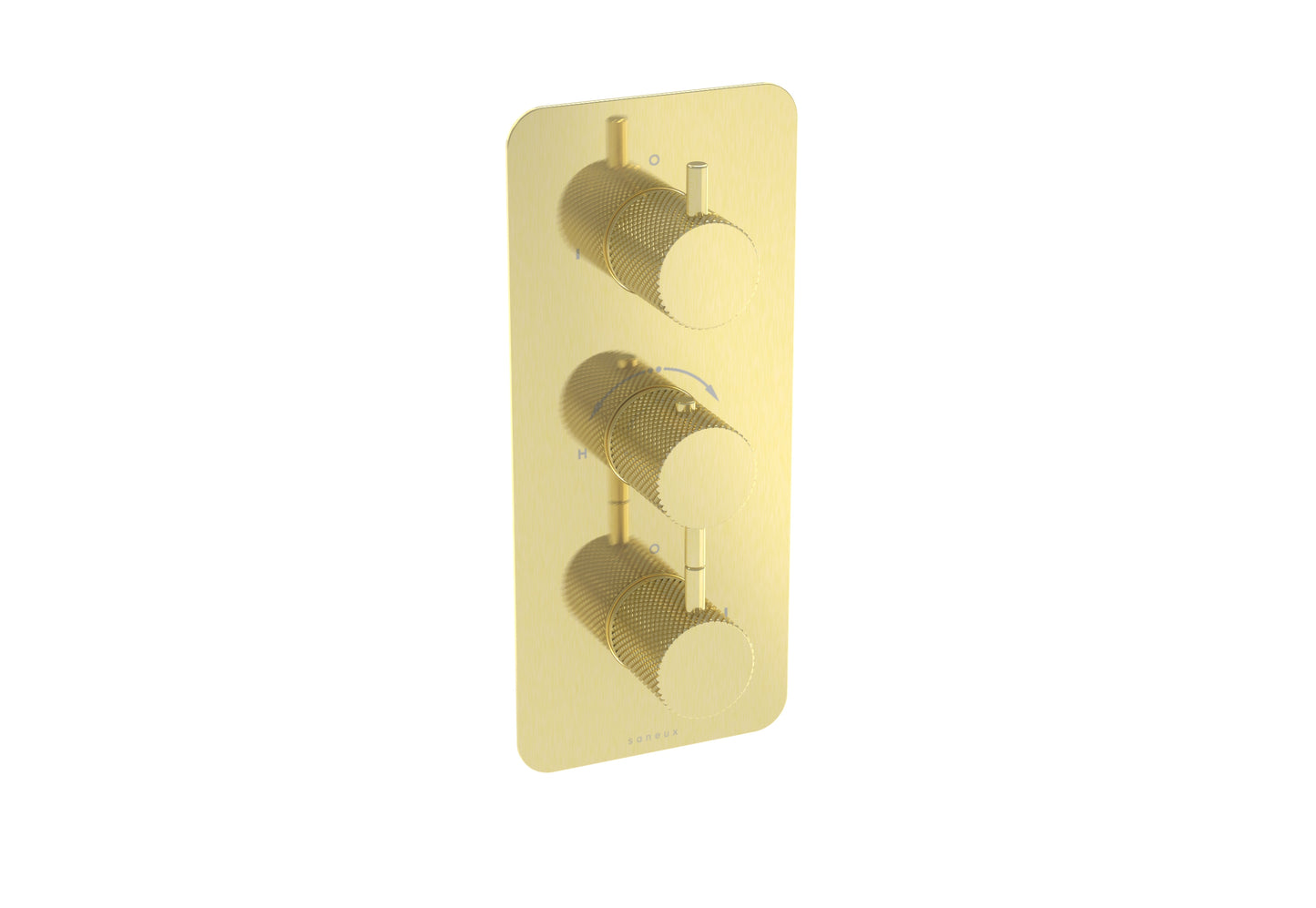 COS 3 Way Thermostatic Shower Valve KIT - w/ Knurled Handle - Portrait