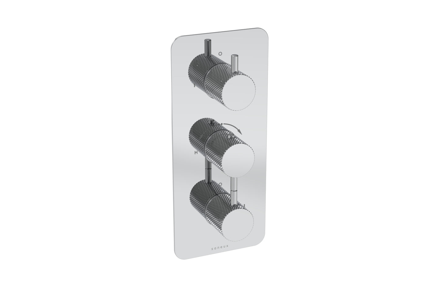 COS 3 Way Thermostatic Shower Valve KIT - w/ Knurled Handle - Portrait