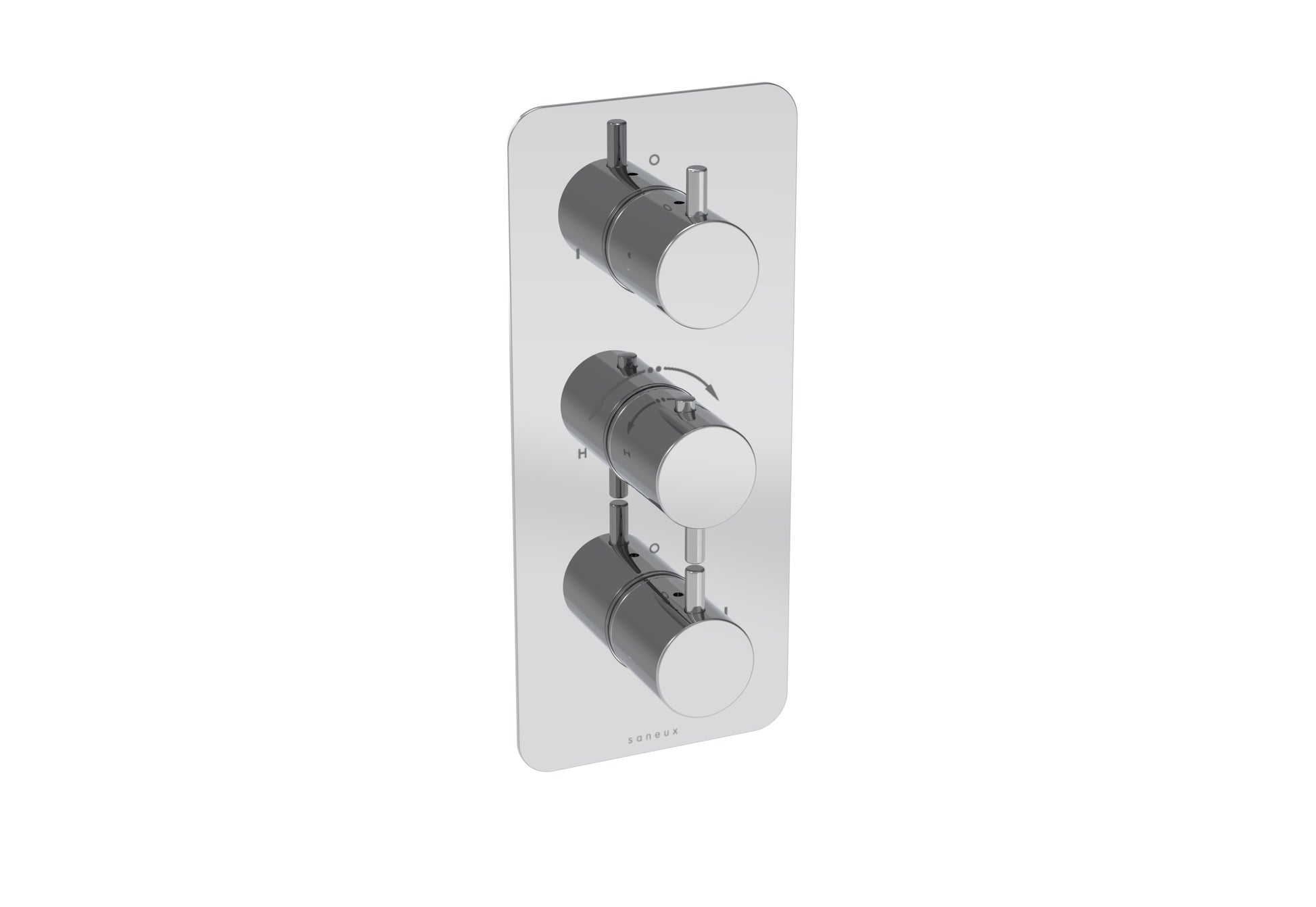 COS 2 Way 3 Handle Thermostatic Shower Valve KIT - w/ Classic Handle - Portrait