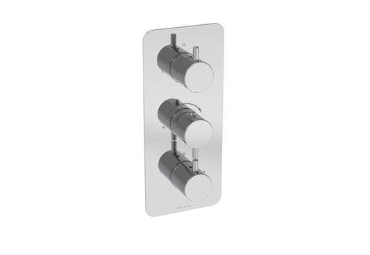 COS 2 Way 3 Handle Thermostatic Shower Valve KIT - w/ Classic Handle - Portrait