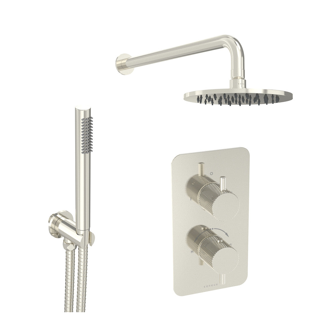 COS 2 way shower kit - w/ Slim Handset - Knurled