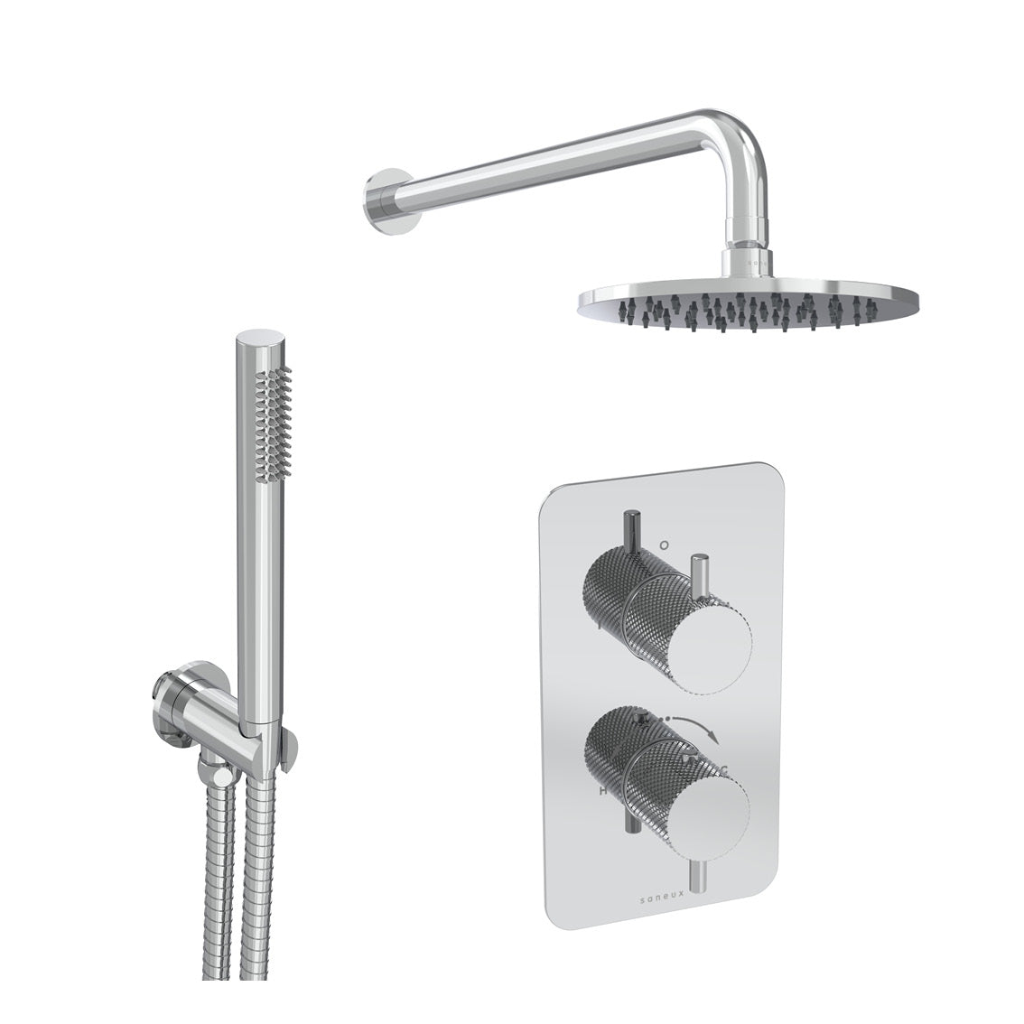 COS 2 way shower kit - w/ Slim Handset - Knurled