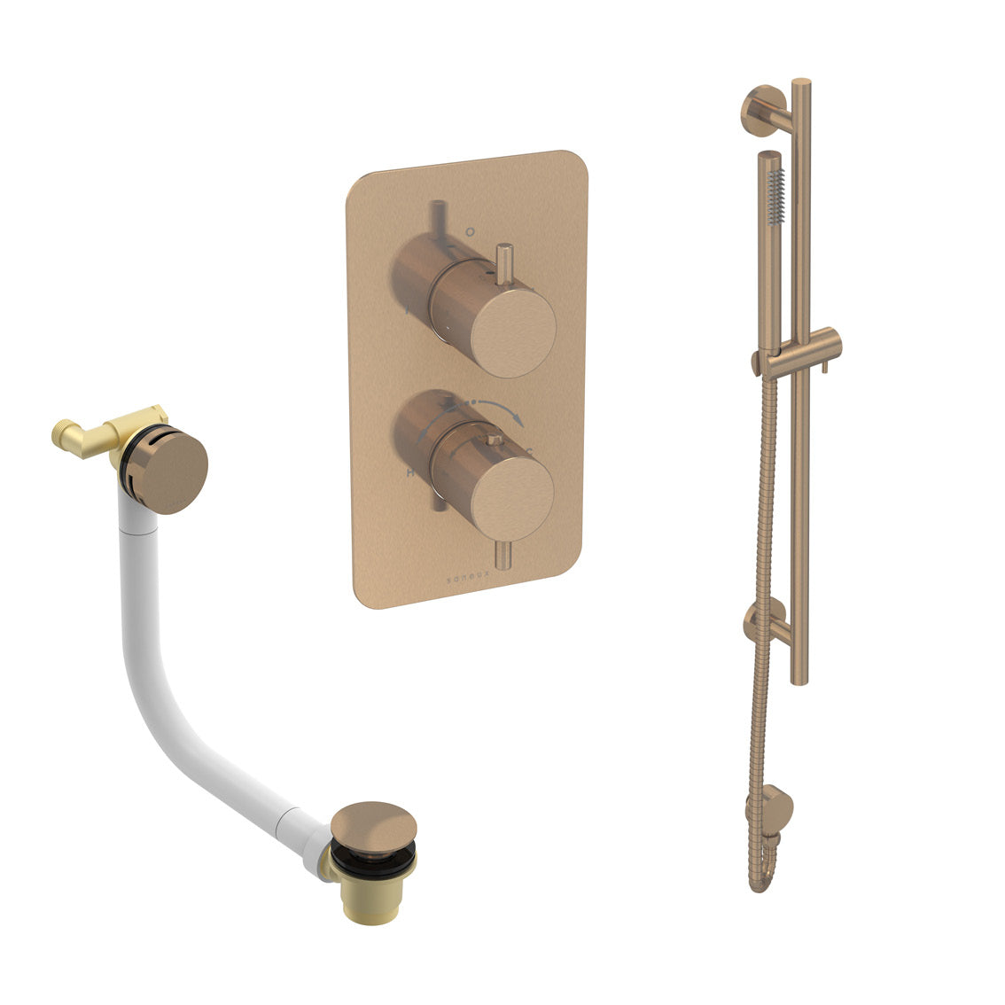 COS 2 way shower kit - w/ Slim Handset & Slider Rail & Bath filler