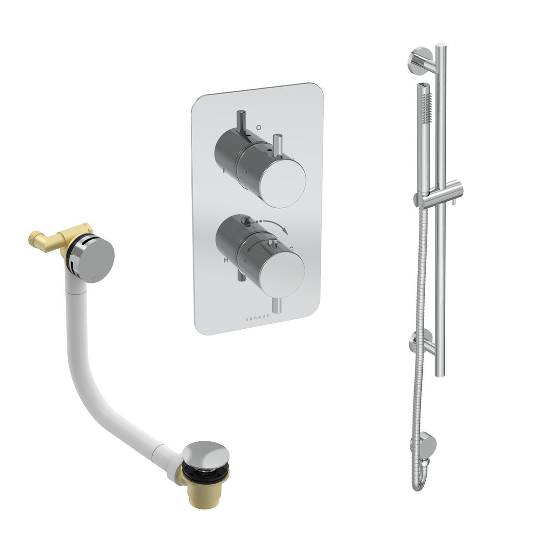 COS 2 way shower kit - w/ Slim Handset & Slider Rail & Bath filler