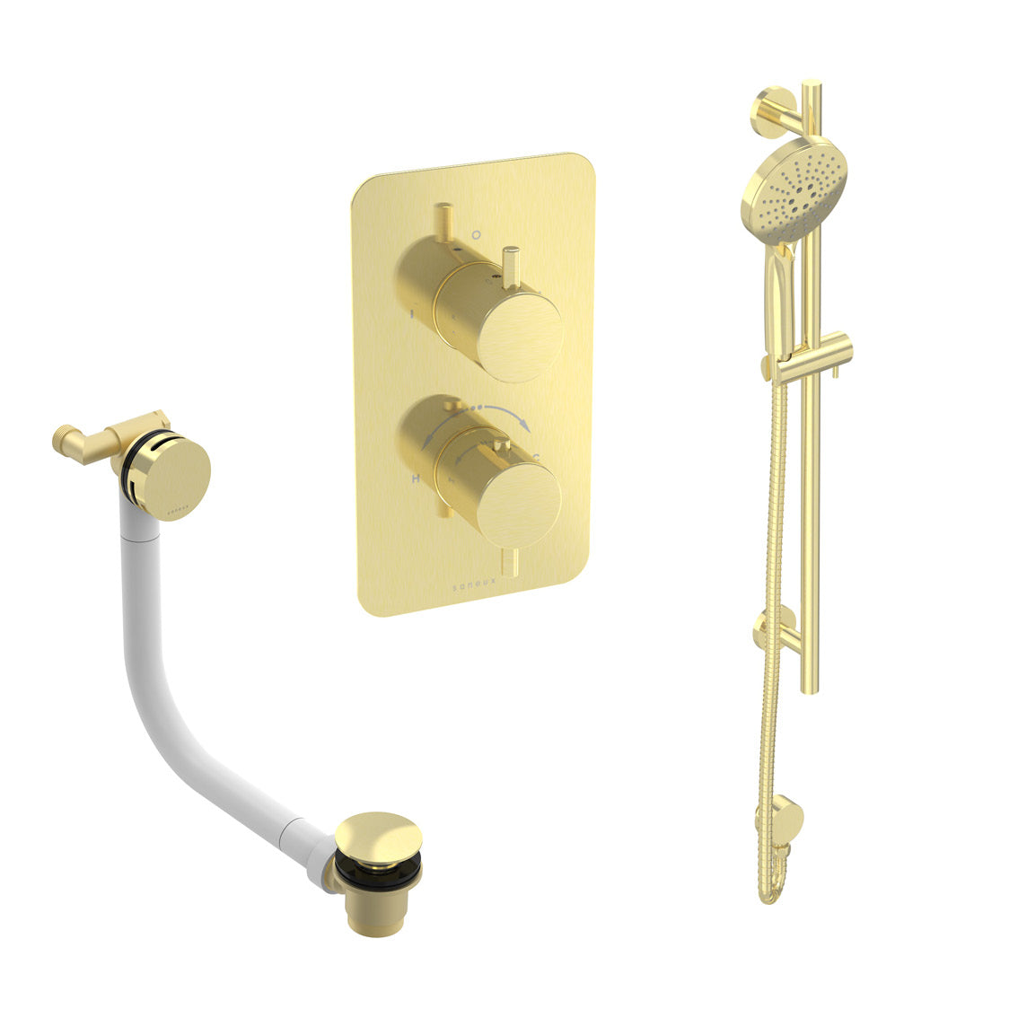 COS 2 way shower kit - w/ 3 Function Handset & Slider Rail & Bath filler