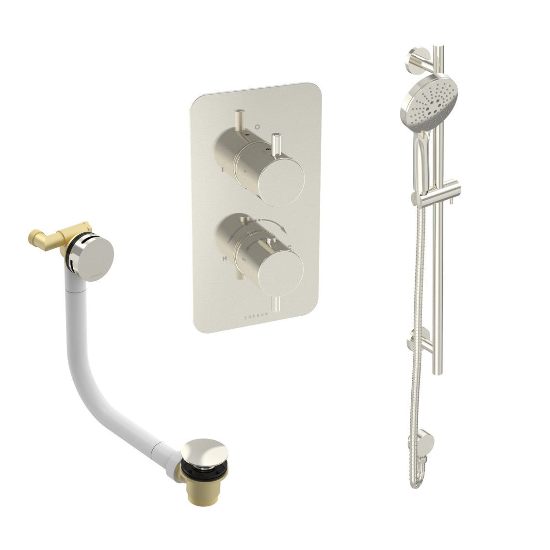 COS 2 way shower kit - w/ 3 Function Handset & Slider Rail & Bath filler