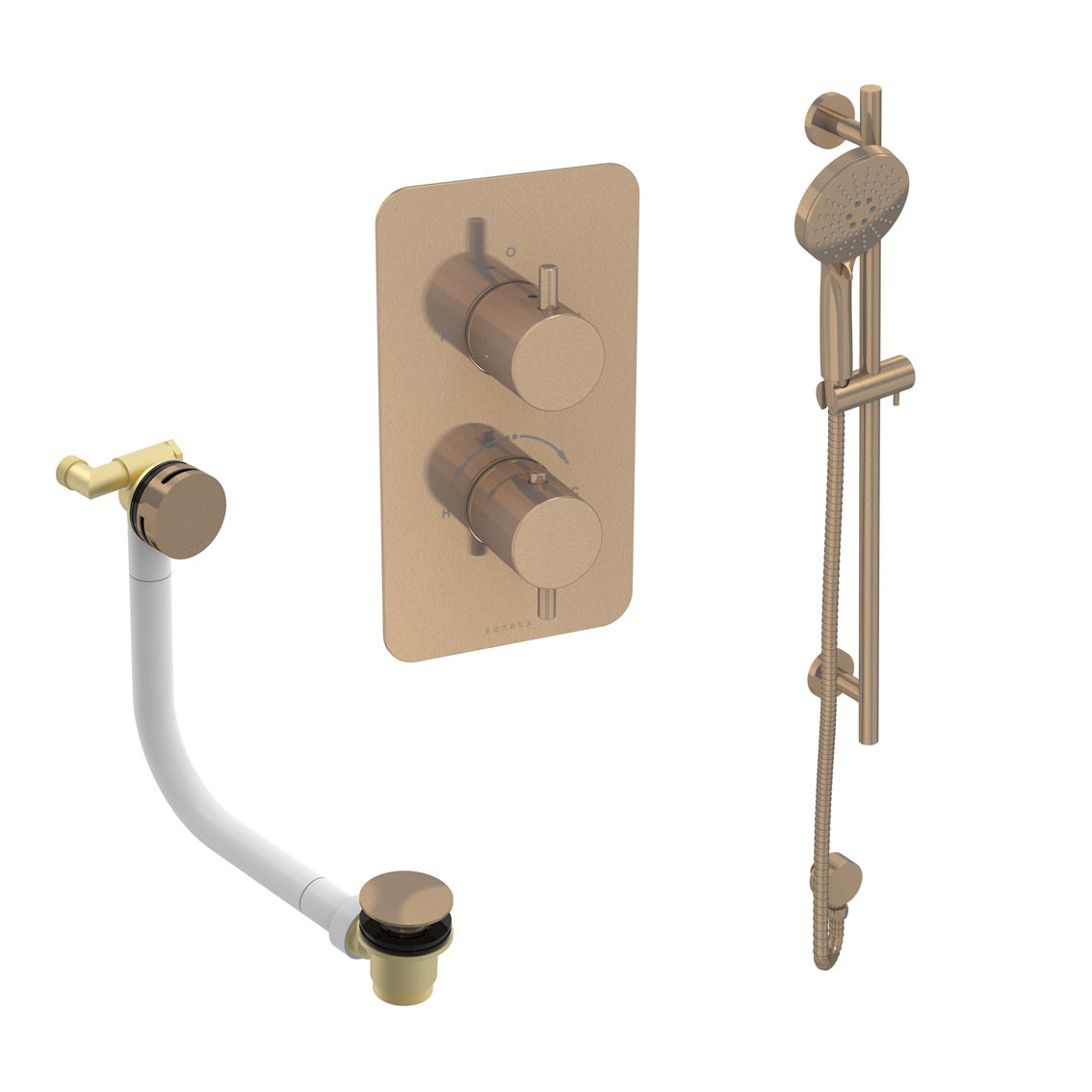 COS 2 way shower kit - w/ 3 Function Handset & Slider Rail & Bath filler