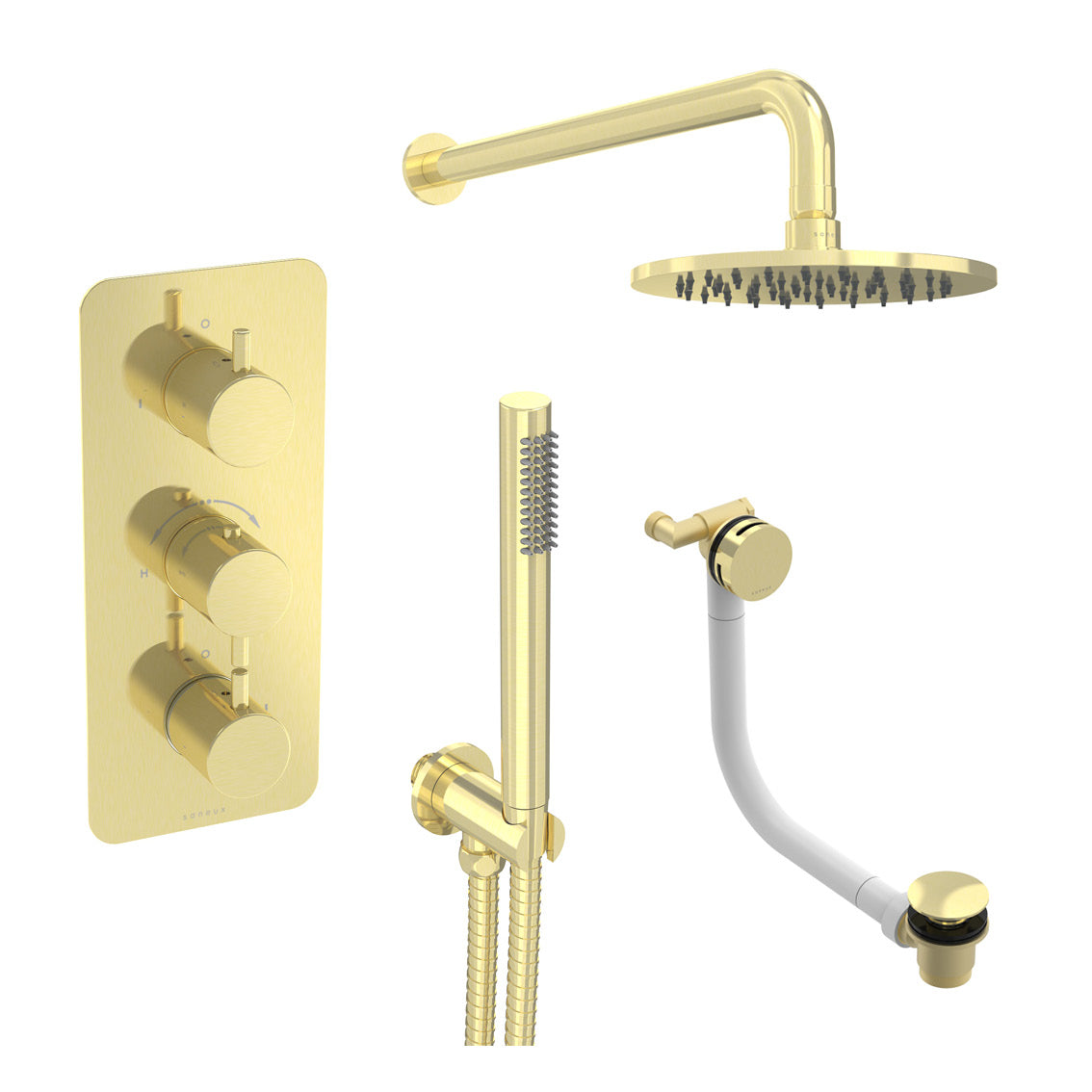 COS 3 way shower kit - w/ Slim handset & Bath filler & Shower head