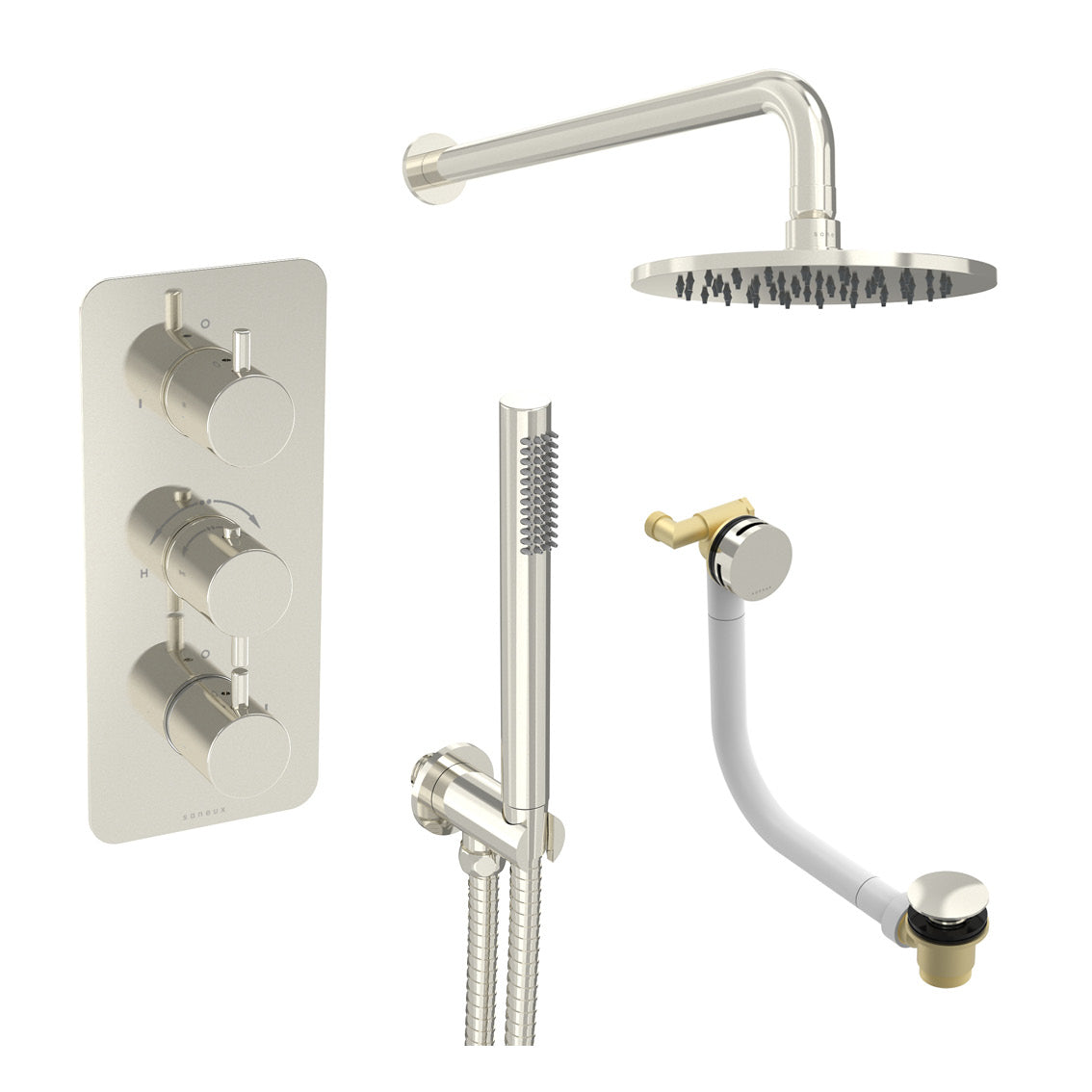 COS 3 way shower kit - w/ Slim handset & Bath filler & Shower head
