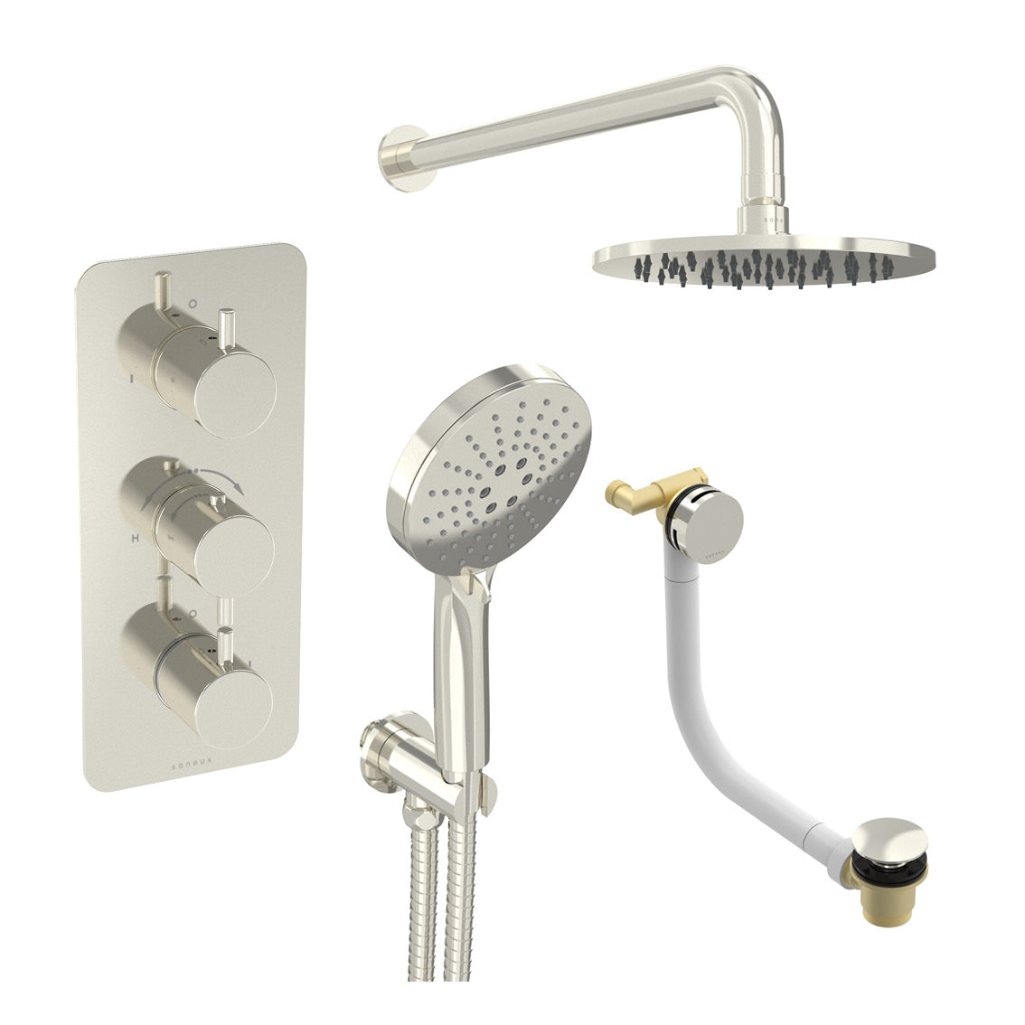 COS 3 way shower kit - w/ 3 Function Handset & Bath filler & Shower Head