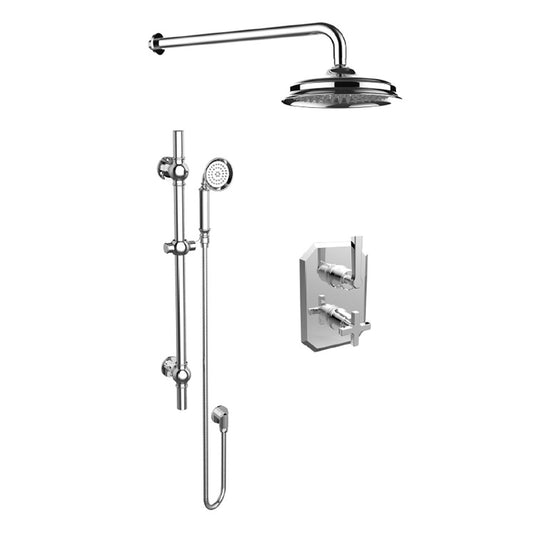 CROMWELL 2 way shower kit with lever & cross handles
