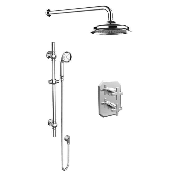 CROMWELL 2 way shower kit with cross handles
