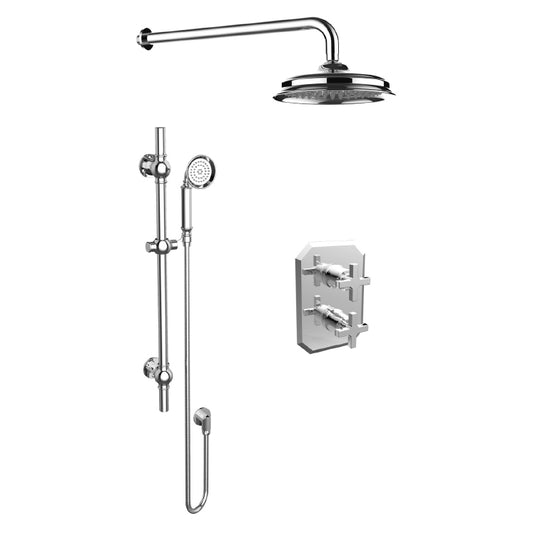 CROMWELL 2 way shower kit with cross handles