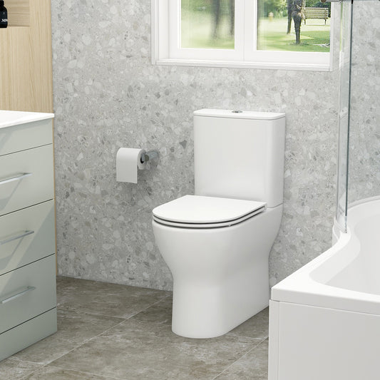 Ronda close coupled closed back pan & cistern
