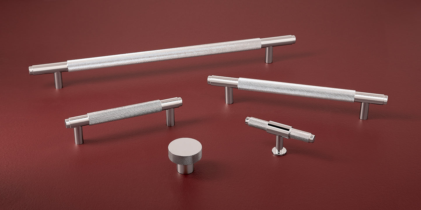 Knurled Round 42.5mm Chrome