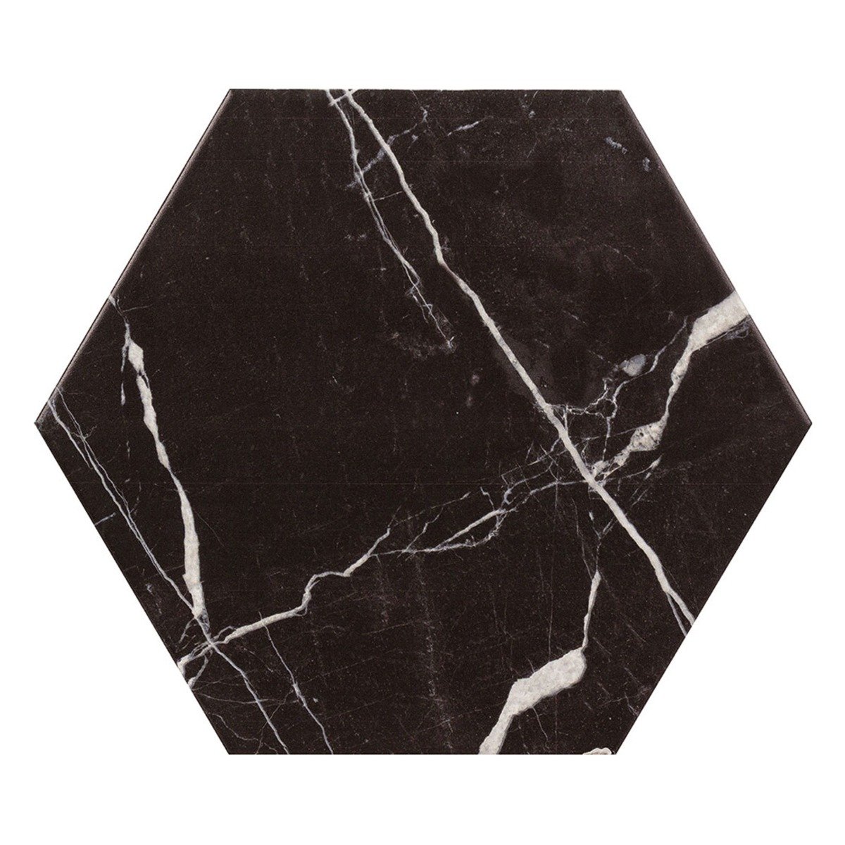 La Bella Black Marble Hexagon Matt Ceramic Tile 230x270mm