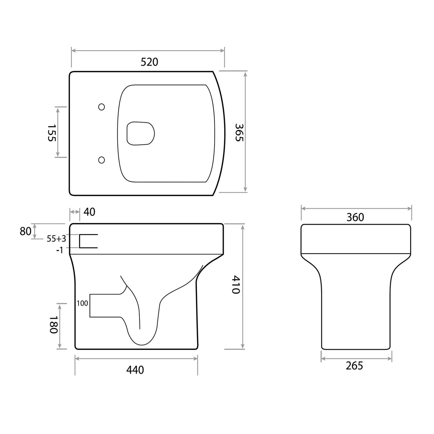 Denza Back to Wall Pan